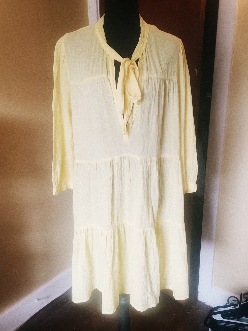 Honorine Women's Yellow Swim Coverup - Lightweight Linen Blend